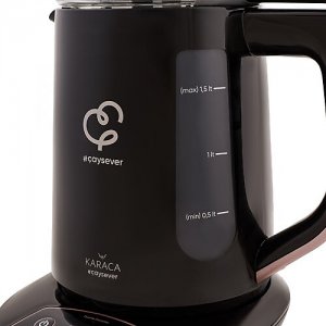 Karaca Çaysever Konuşan 1700 W Cam Demlikli Çay Makinesi