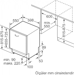 Siemens SN615X01DT 5 Programlı Ankastre Bulaşık Makinesi