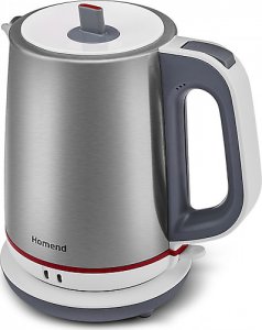 Homend Royaltea 1751H Inox Beyaz 1800 W Cam Demlikli Çay Makinesi