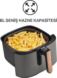 Arzum AR2074 Airtasty XL Air Fryer 6 lt Yağsız Fritöz