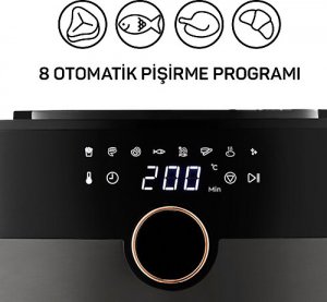 Arzum AR2074-G Airtasty XL Air Fryer 6 lt Gümüş Yağsız Fritöz