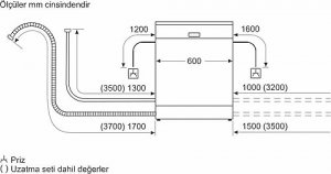 Bosch SMS4HMW62T 6 Programlı Bulaşık Makinesi