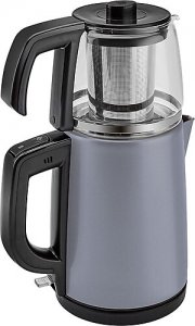 Karaca Tea Glass 2in1 1650 W Mavi Çelik Çay Makinesi