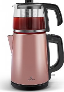 Karaca Tea Glass 2in1 1650 W Rose Gold Çelik Çay Makinesi
