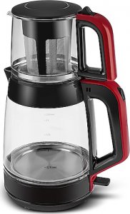 Karaca Glass Tea XL 2in1 Kırmızı Cam Çay Makinesi
