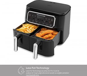 Karaca Air Pro Cook Duo Ev Yemeği XXXL 8 lt Yağsız Fritöz
