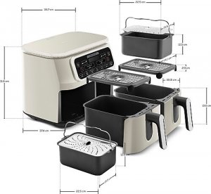 Karaca Air Pro Cook Duo Ev Yemeği XXXL 8 lt Yağsız Fritöz