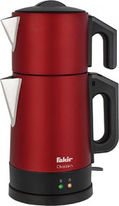 Fakir Chaizen Kırmızı 1800 W Çelik Demlikli Çay Makinesi