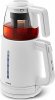 Karaca Tea Grande XL Pearl White 1700 W Cam Demlikli Çay Makinesi