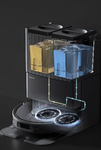 Roborock Qrevo S Çöp İstasyonlu Siyah Akıllı Robot Süpürge