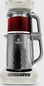 Karaca Çaysever Robotea Pro 4in1 2500 W Swiss Konuşan Cam Demlikli Çay Makinesi