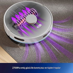 Philips HomeRun 2000 Serisi XU2100/20 Beyaz Çöp İstasyonlu Akıllı Robot Süpürge