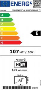 Vestel 75UA9740 4K Ultra HD 75