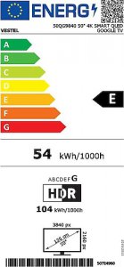 Vestel 50QG9840 4K Ultra HD 50