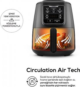Karaca Air Pro Cook Köz XL Airfryer 4 lt Yağsız Black Shine Fritöz