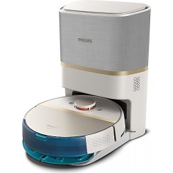 Philips HomeRun 7000 Serisi Aqua XU7100/02 Çöp İstasyonlu Beyaz Gold Akıllı Robot Süpürge