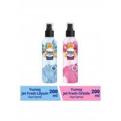 Yumoş Jet Fresh Giysi Spreyi Lilyum 200 ml 1 Adet Jet Fresh Giysi Spreyi Orkide 200 ml 1 Adet