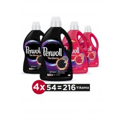 Perwoll Sıvı Deterjan Yenileme Siyah 2x2.97L & Renkli 2x2.97L (216 Yıkama) – Siyah ve Renkli Çamaşırlar İçin