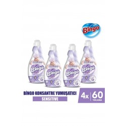 Bingo Soft Konsantre Çamaşır Yumuşatıcısı Sensitive 1440 ml X 4 Adet