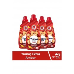 Yumoş Extra Konsantre Çamaşır Yumuşatıcısı Amber 1440 ml 60 Yıkama 4adet